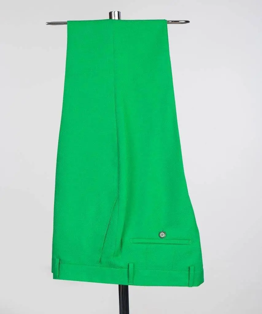 Double Breasted Green Suit Peak Lapel 2pc — photograph 4
