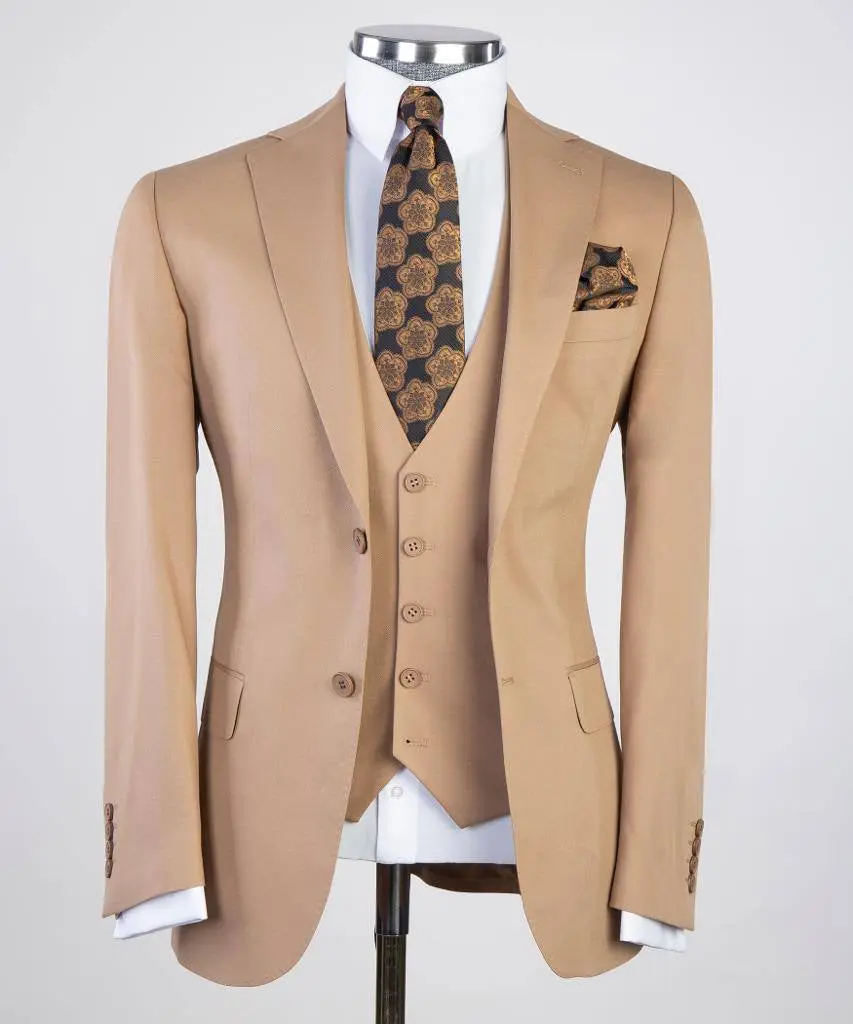 Three Piece Classic Suit Latte — photograph 2