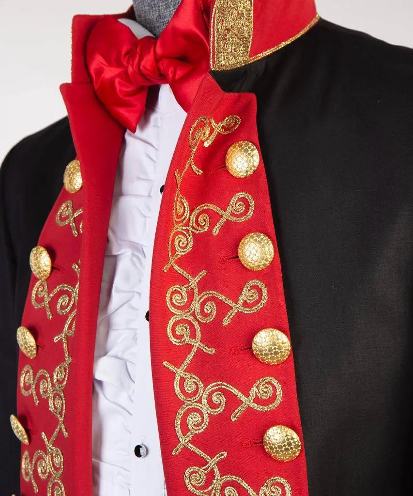 Black Suit, Royal Design, Red Collar — photograph 3