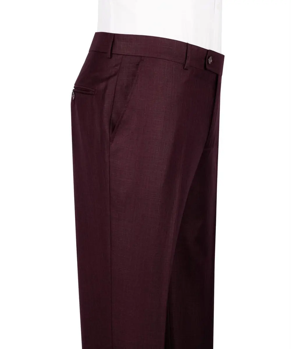 Classic 3-Piece Burgundy Suit Set for Men — photograph 6
