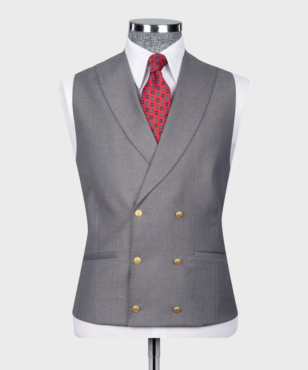 Classic 3-Piece Grey Suit Set for Men — photograph 5