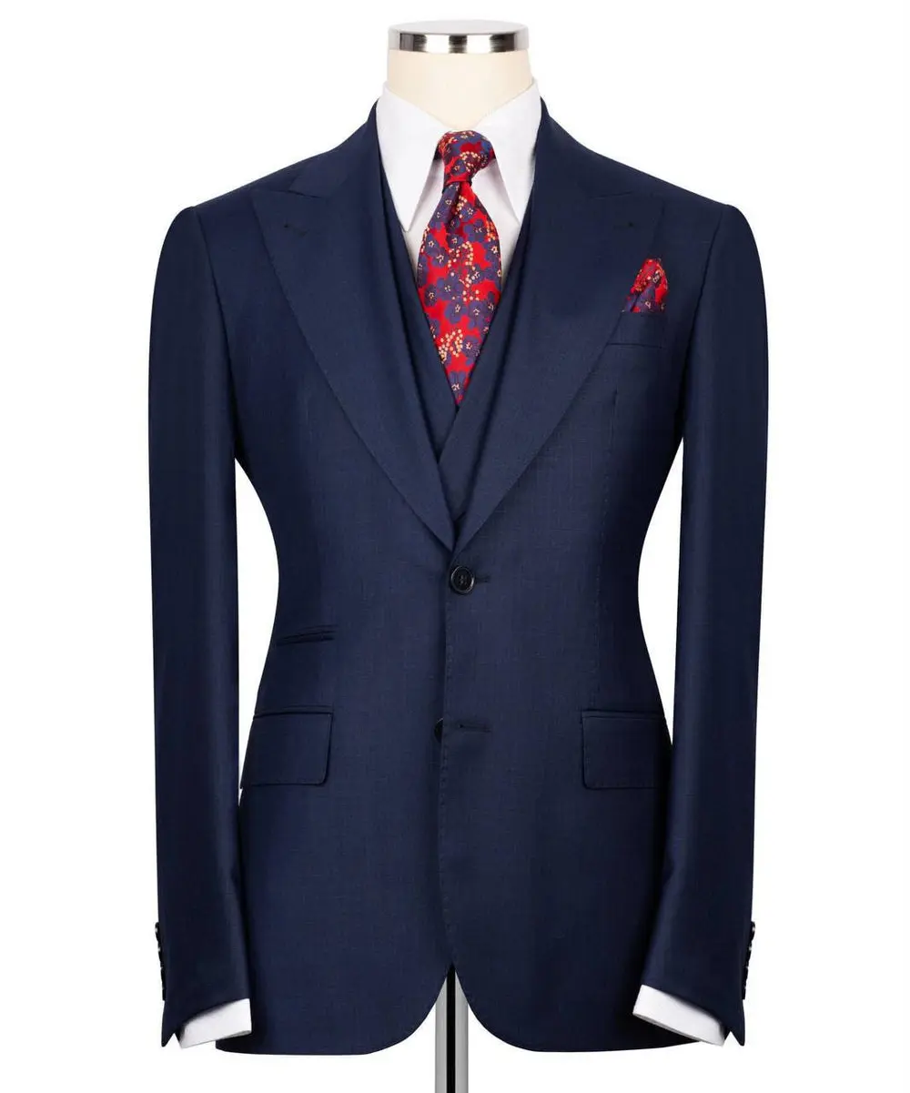 Classic 3-Piece Navy Suit Set for Men — photograph 2