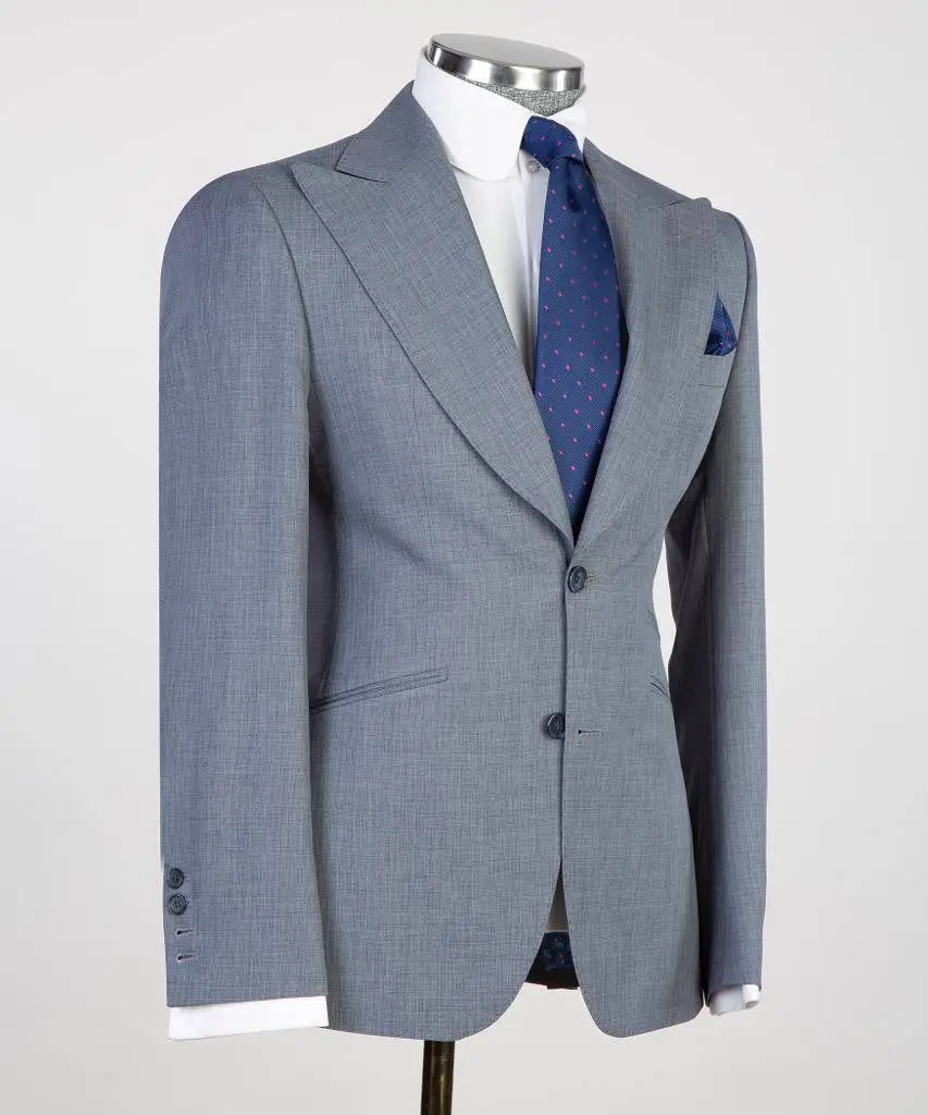 Men's 3 Piece Classic Grey Suit — photograph 5