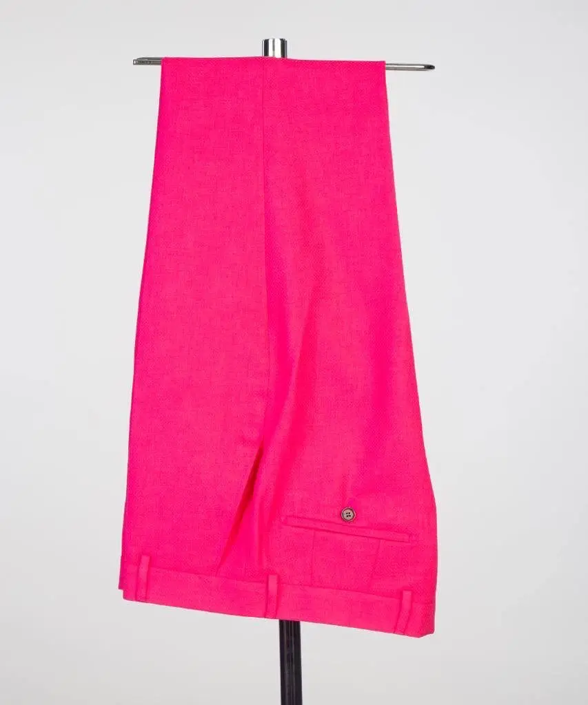 Shawl Design Satin Lapel Pink Tuxedo — photograph 5