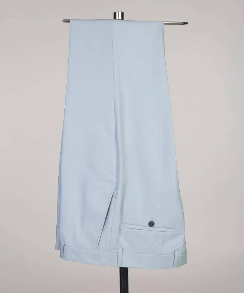 Shawl Design Double Breasted Light Blue Suit — photograph 5