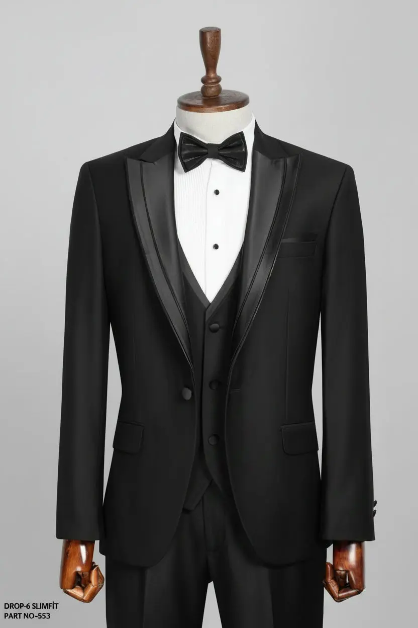 Men’s Black Slim Fit Tuxedo — photograph 1