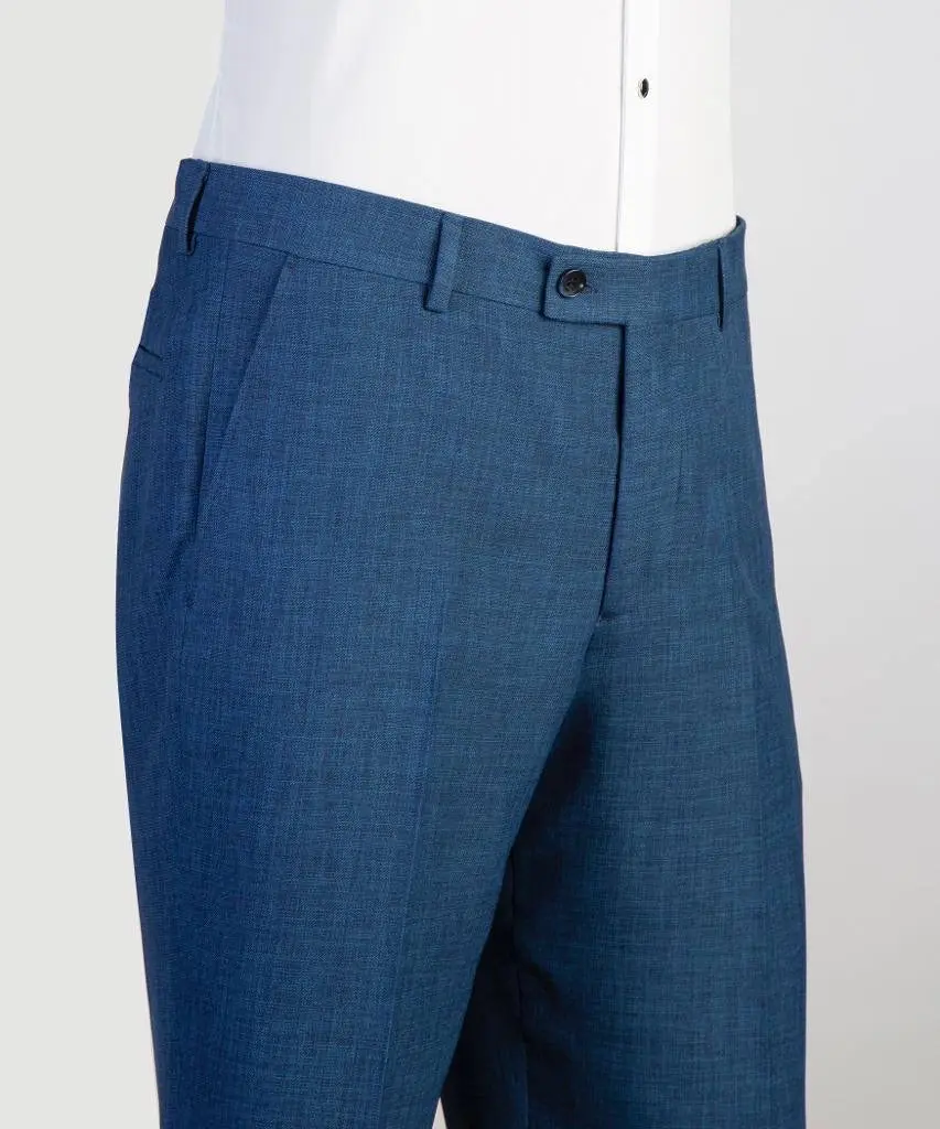 Men's 2 Piece Suit, Blue Designed, Belted Design, Costume — photograph 2