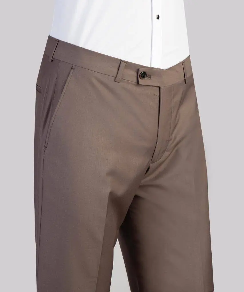 Men's 2 Piece Suit, Brown, Belted Design, Costume — photograph 2