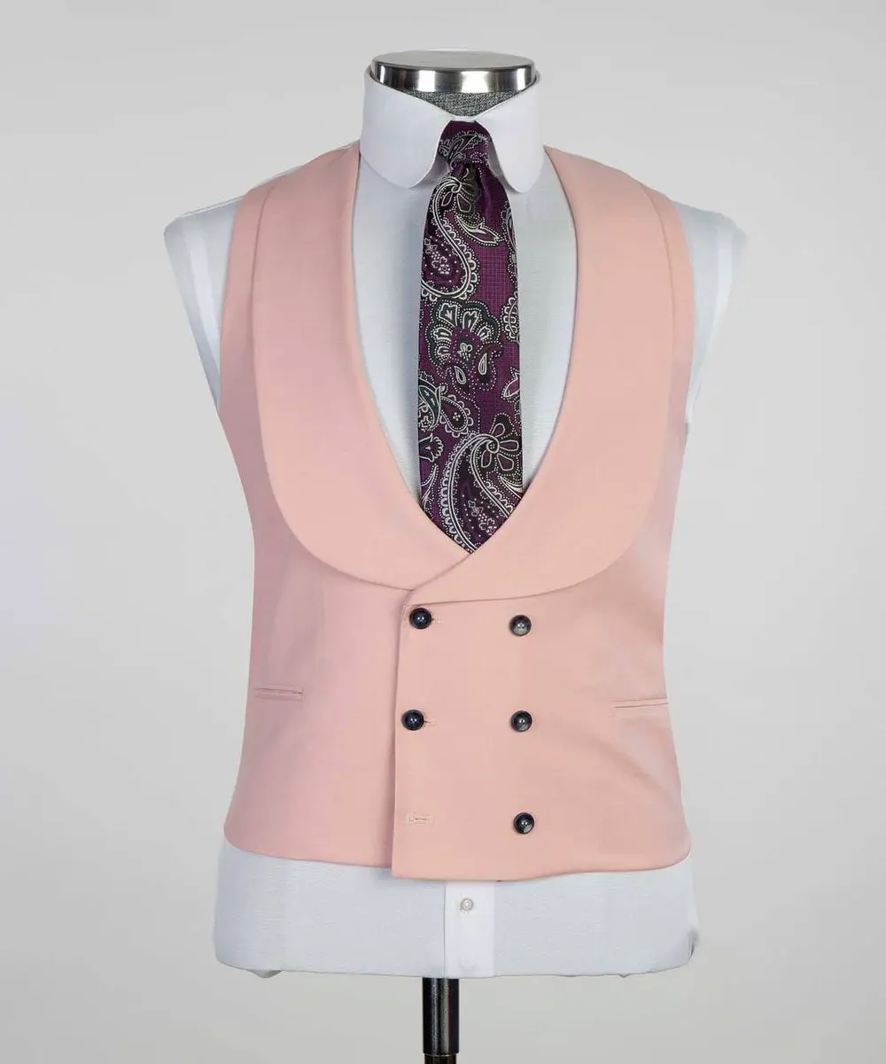 Men's 3 Piece, Pink Suit — photograph 3