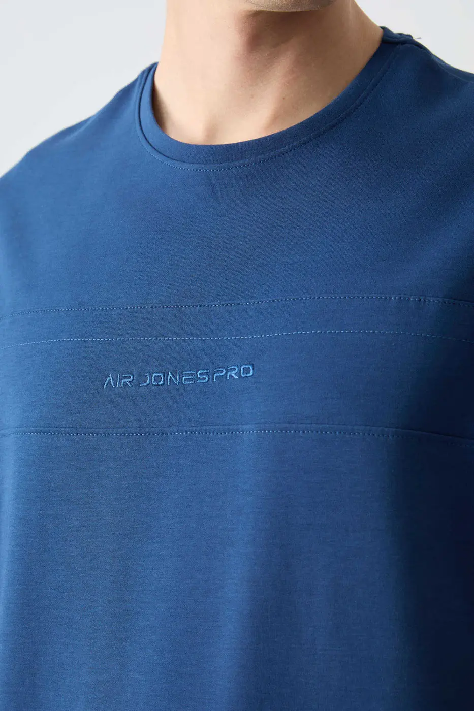 Men's-Blue-Short Sleeve-Tracksuit Set — photograph 6