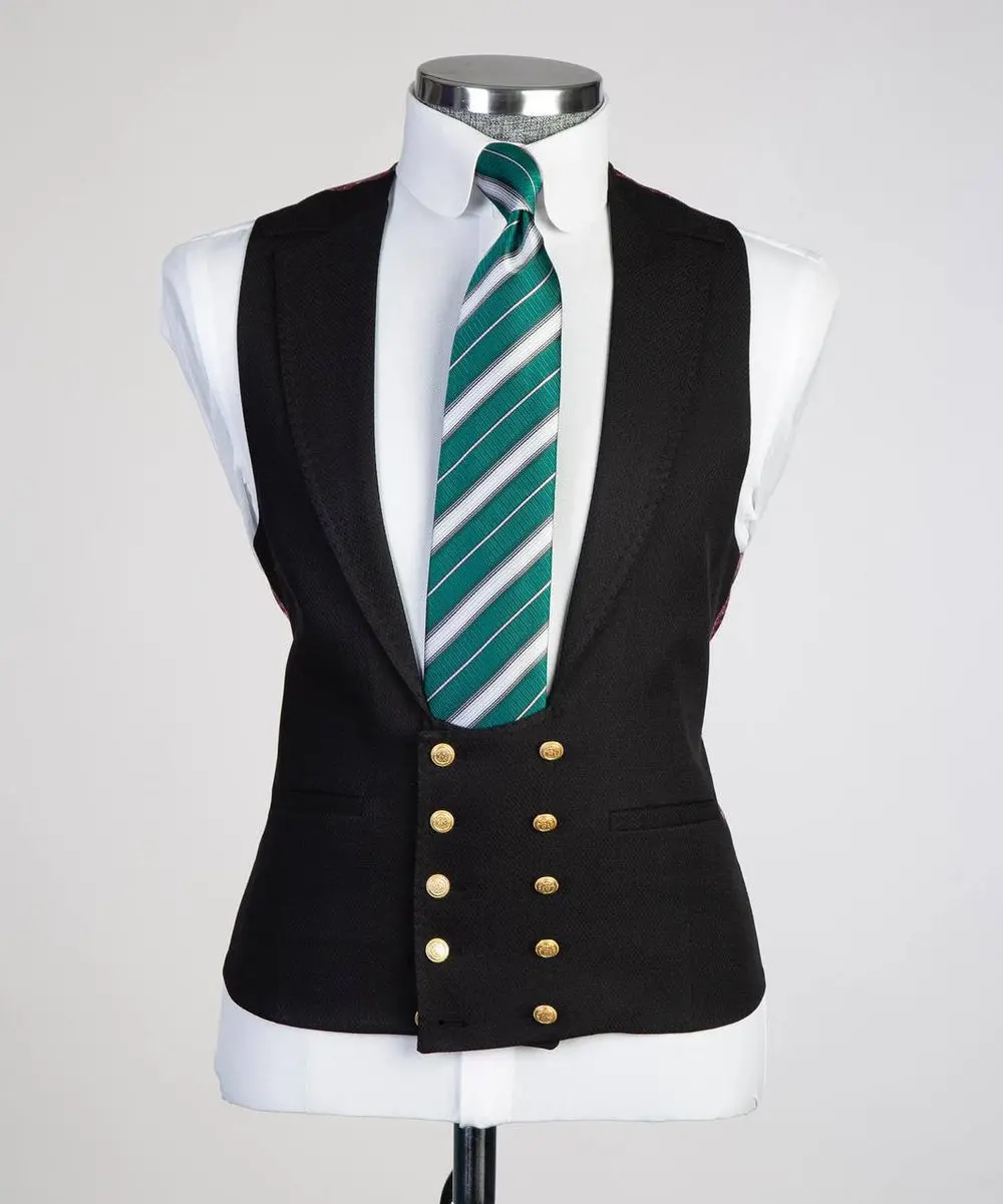 Men's Classic Suit -3 Piece Set -Black — photograph 3