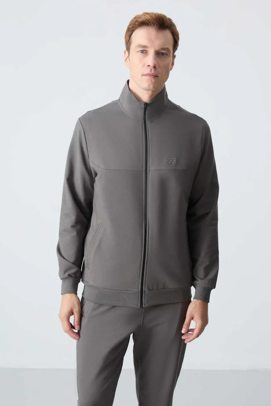 Men's Grey Comfort Fit Tracksuit Set — photograph 4