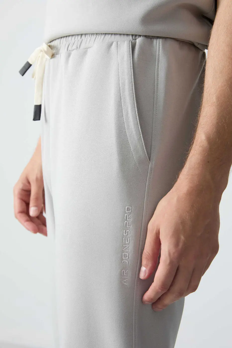Men's-Grey-Short Sleeve-Tracksuit Set — photograph 7