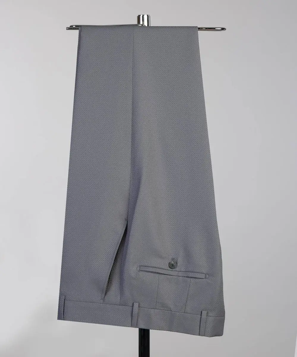 Men's Grey Tuxedo-Asymmetrical Satin Lapel — photograph 7