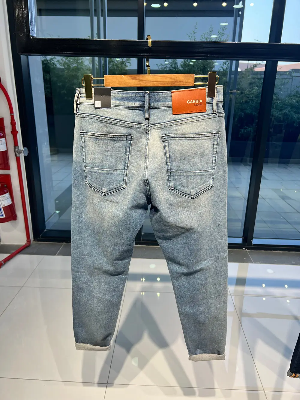 Men's Jeans Light Blue Ripped Design — photograph 2