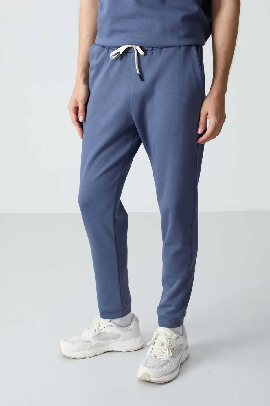 Men's-Petrol Blue-Short Sleeve-Tracksuit Set — photograph 5
