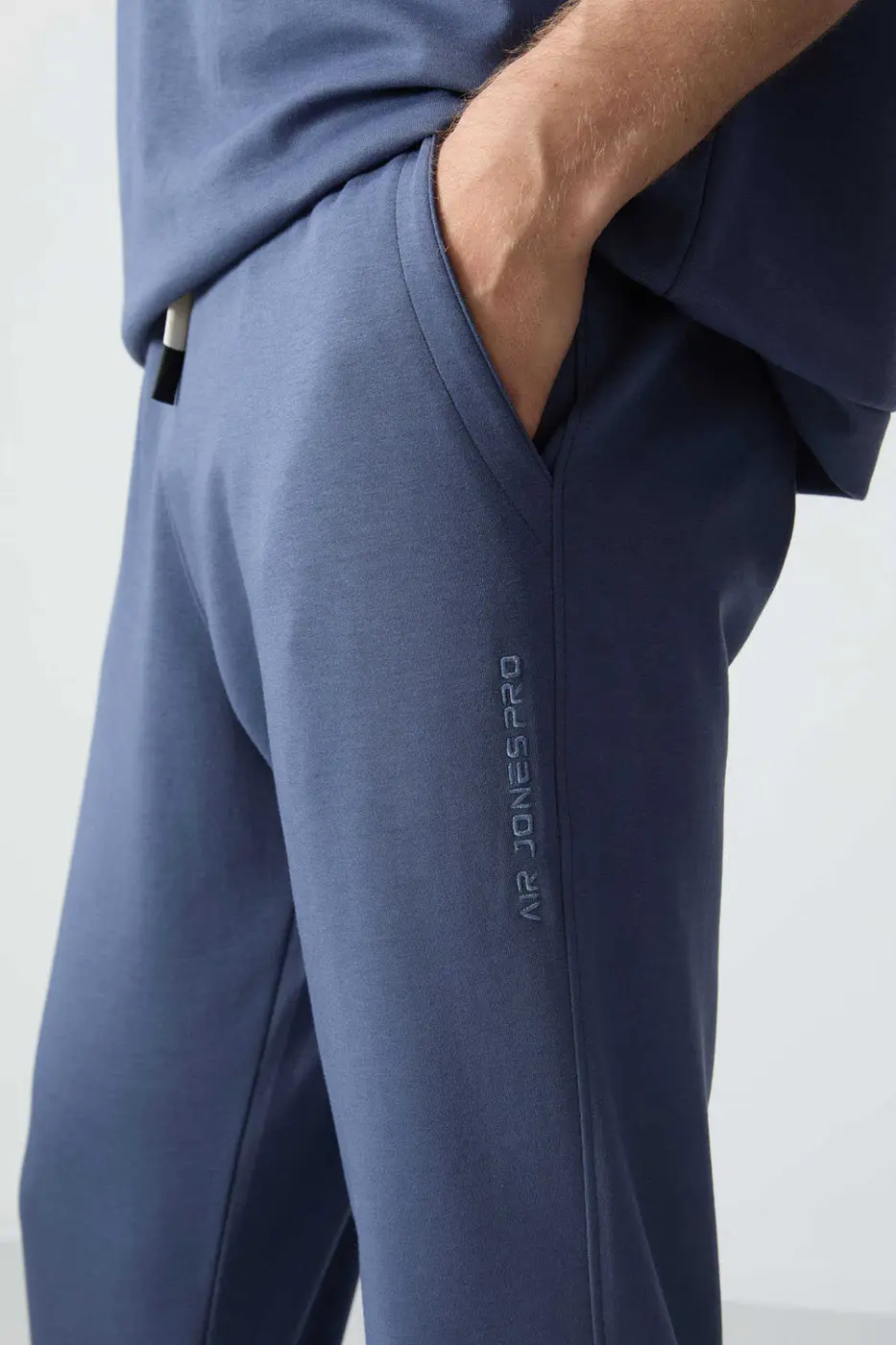 Men's-Petrol Blue-Short Sleeve-Tracksuit Set — photograph 7