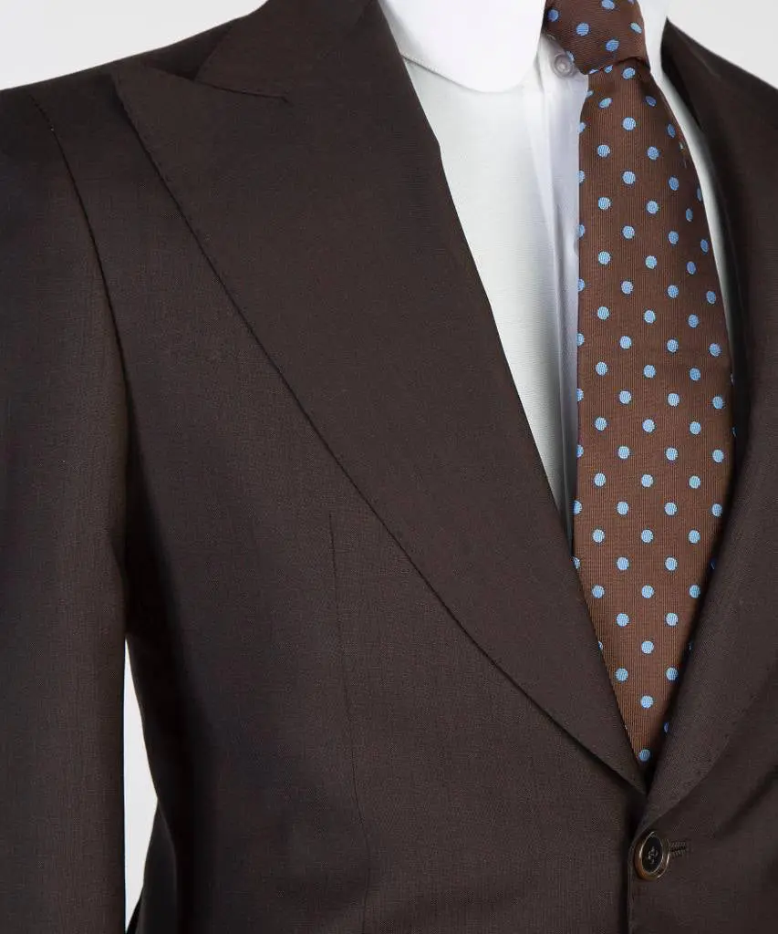 Men's 3 Piece Classic Brown Suit — photograph 2
