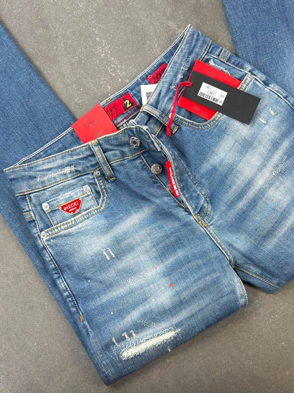 Men's Slim Fit Stretch Denim Jeans – Blue — photograph 4