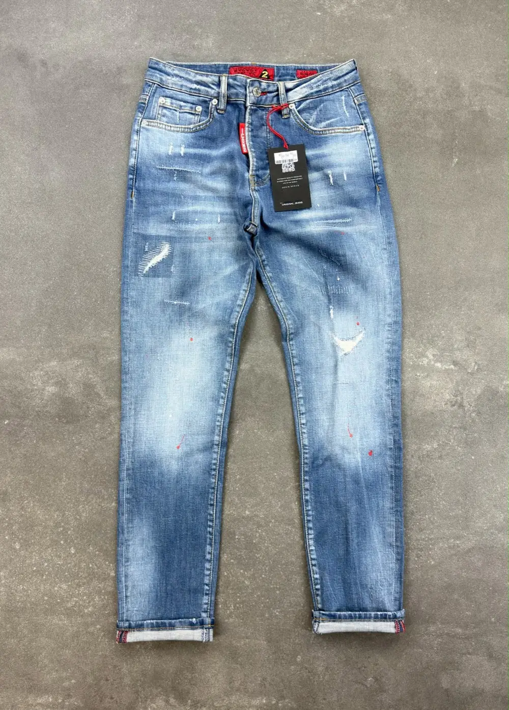 Men's Slim Fit Stretch Denim Jeans – Blue — photograph 2