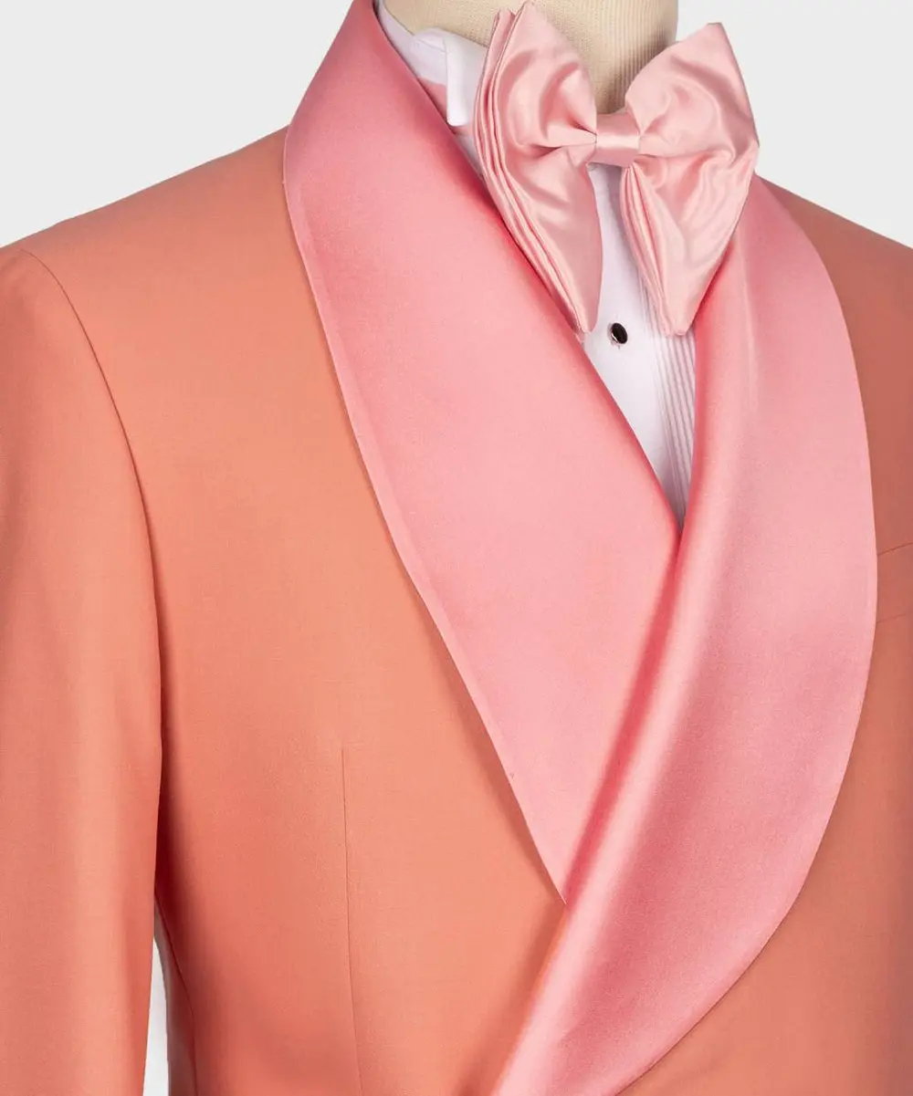 Men's Suit -2 Piece Double Breasted -Pink — photograph 2