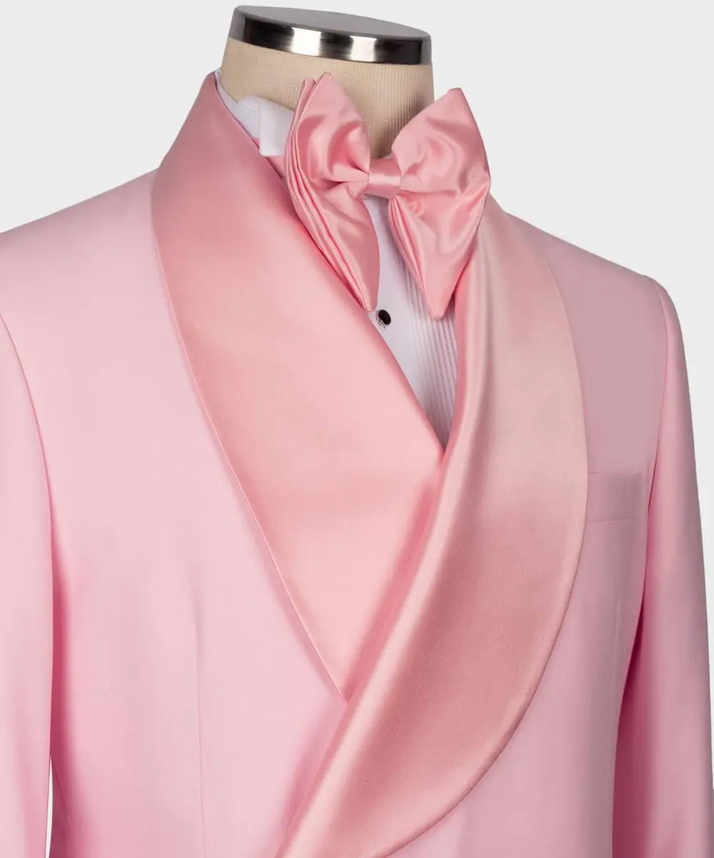 Men's Suit -2 Piece Double Breasted -Pink — photograph 2