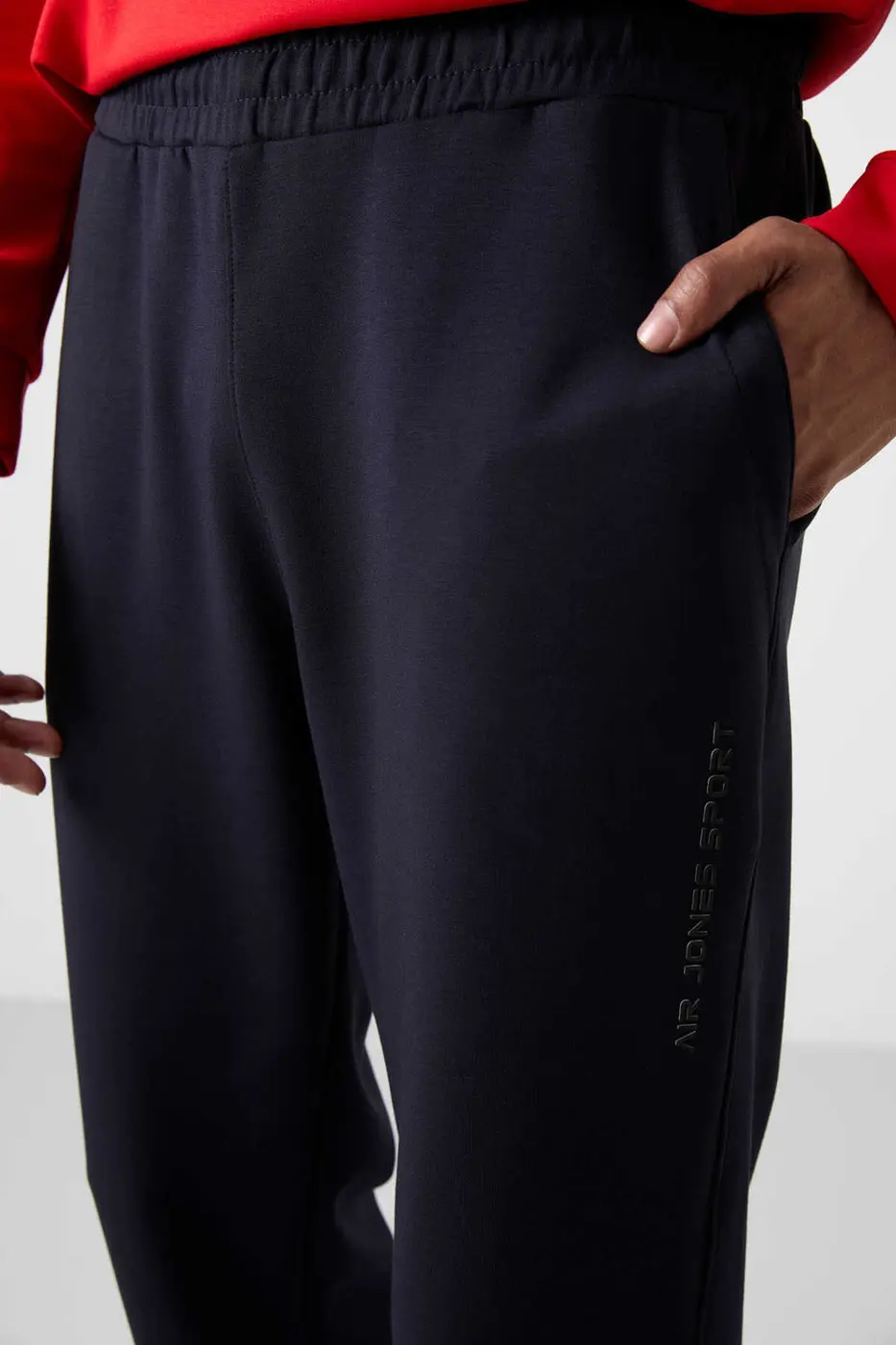 Men's Red-Navy Soft Fit Tracksuit Set — photograph 6