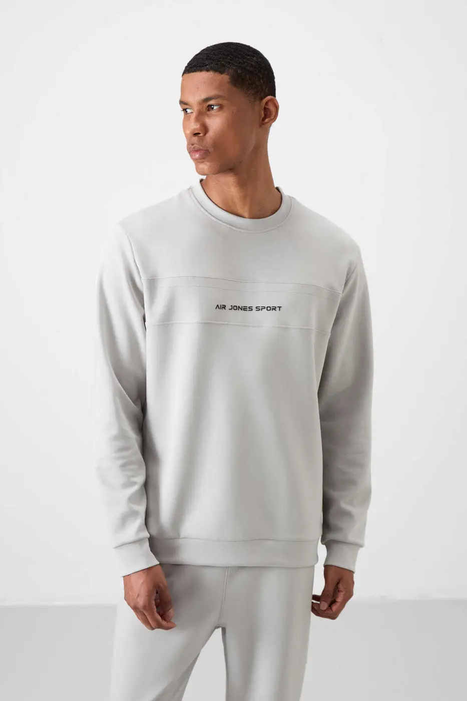 Men's Stone Grey Soft Fit Tracksuit Set — photograph 2