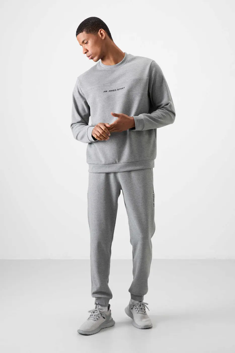 Men's Grey Soft Fit Tracksuit Set — photograph 3