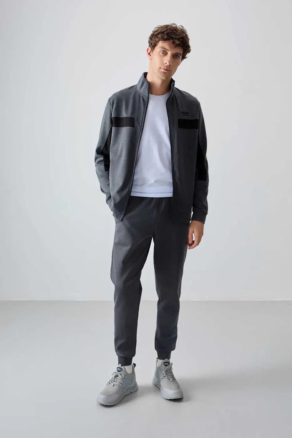 Men's-Tracksuit Set-Dark Grey — photograph 1