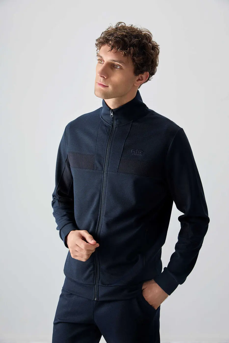 Men's-Tracksuit Set-Navy — photograph 2