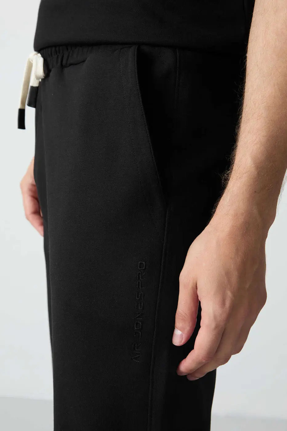Men's-Black-Short Sleeve-Tracksuit Set — photograph 7
