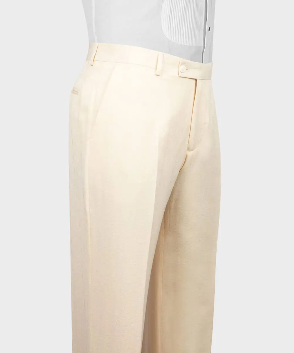 Men's Cream/Beige Tuxedo with Black Collar — photograph 6