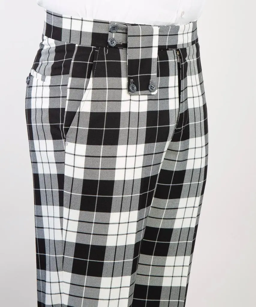 Men's Suit Plaided 2 Piece Black and White — photograph 4