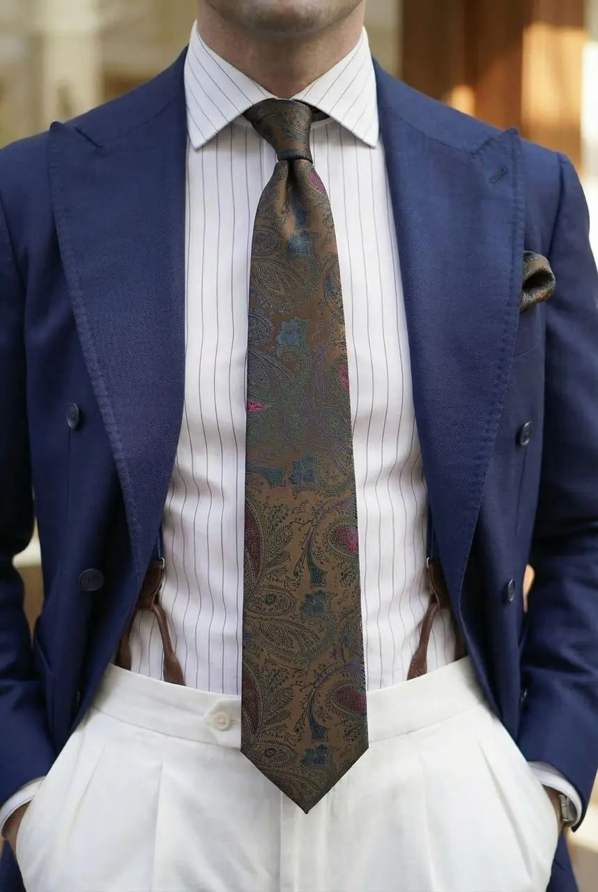 Signature Men’s Tie-floral — photograph 1