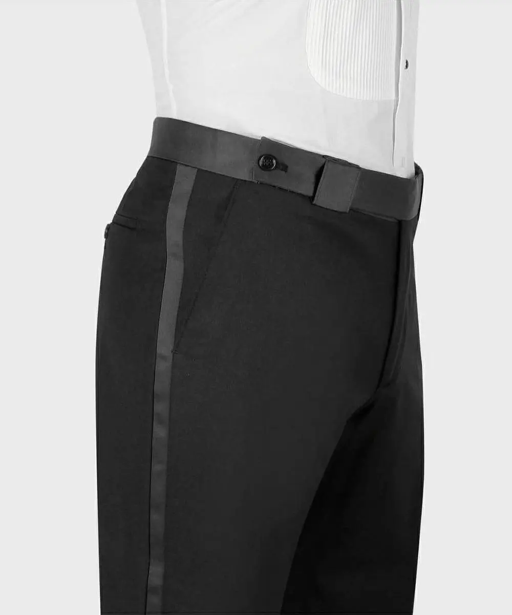 Men's 3 Piece Stone Stitched Black/Silver Tuxedo — photograph 6