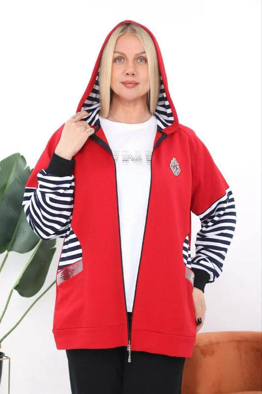 Women's 3-Piece- Plus Size- Tracksuit Set — photograph 1