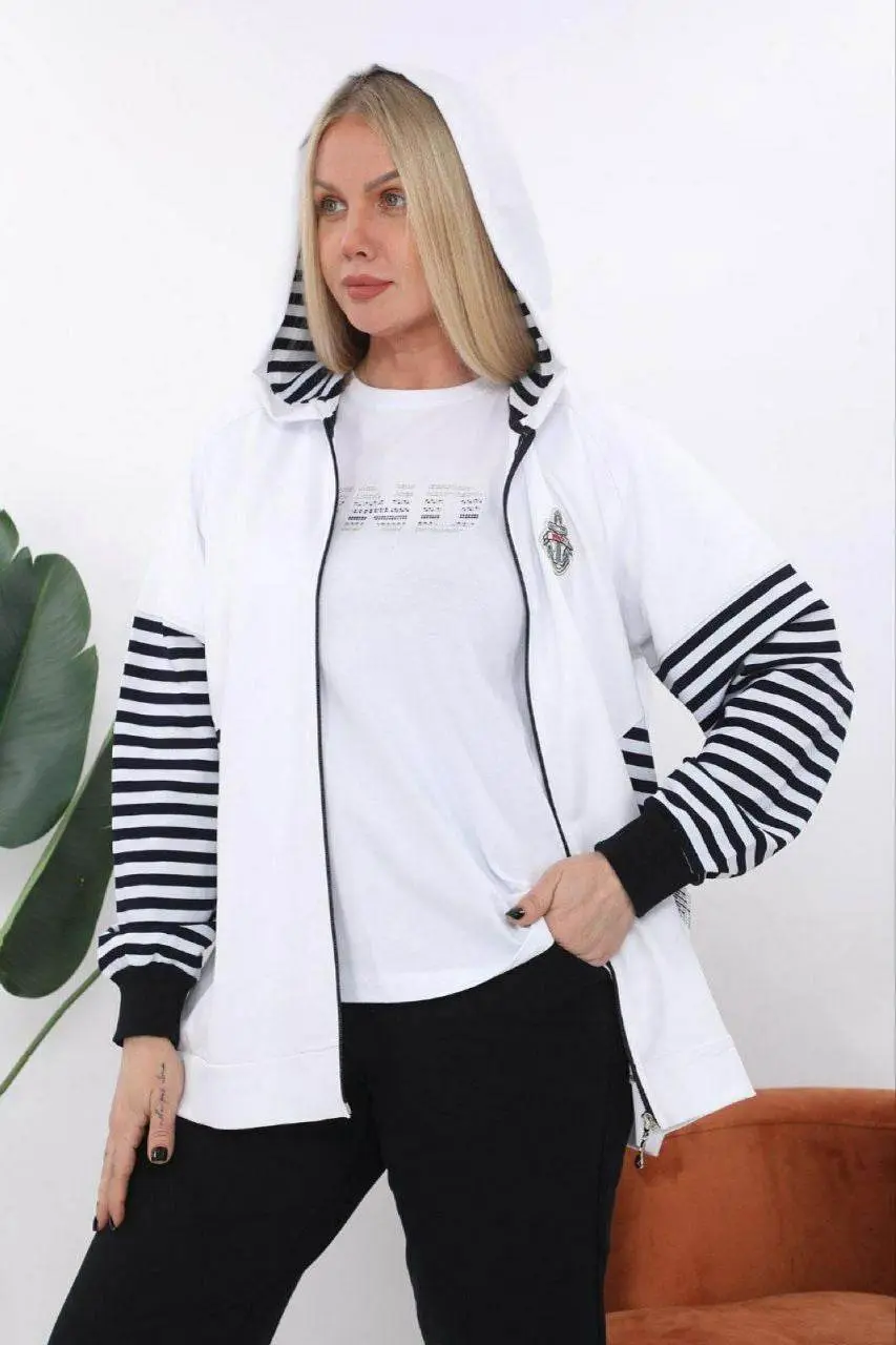 Women's 3-Piece- Plus Size- Tracksuit Set — photograph 2
